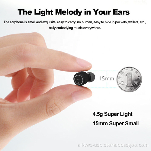 Mini Blutooth 5.0 Binaural TWS M2+ Earphone